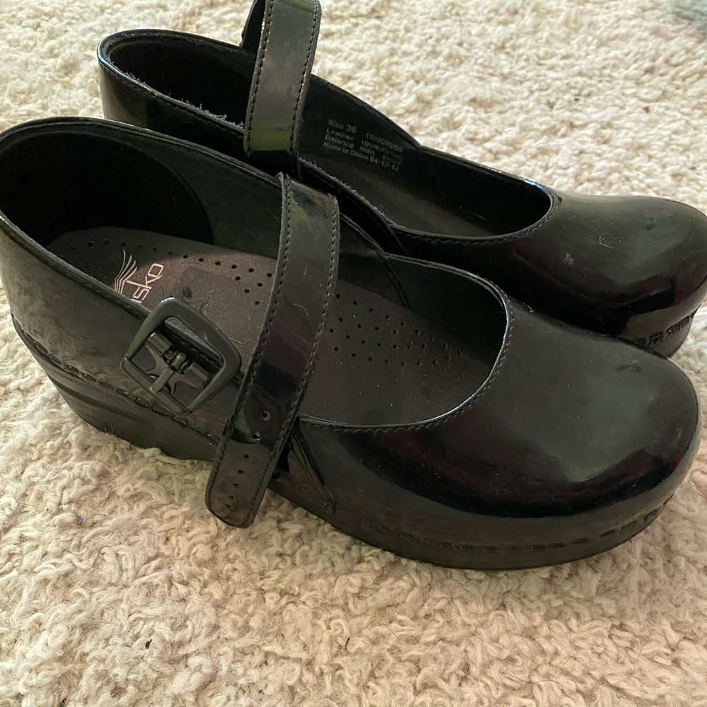 Dansko black Mary jane clogs